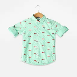 Allen Solly Junior Boys Slim Fit Printed Pure Cotton Casual Shirt-30