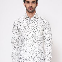 SHIRT THEORY Men White Floral Printed Casual Shirt-image-75