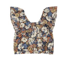 Pepe Jeans Girls Brown & Cream-Coloured Floral Print Ruffles Top-image-41