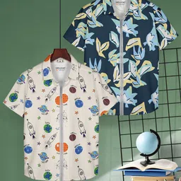 HELLCAT Boys Opaque Printed Casual Shirt-picture-56