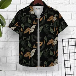 HELLCAT Boys Opaque Printed Casual Shirt-41