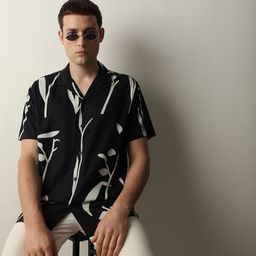SELECTED Floral Printed Cuban Collar Casual Shirt-image-16