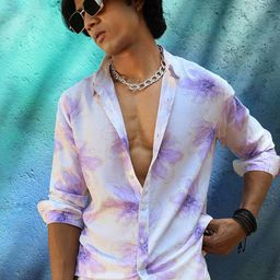 Campus Sutra White Classic Opaque Floral Printed Casual Shirt-picture-2