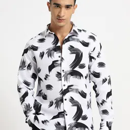 Banana Club Classic Abstract Printed Casual Shirt-image-22