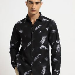 Banana Club Classic Abstract Printed Casual Shirt-image-70