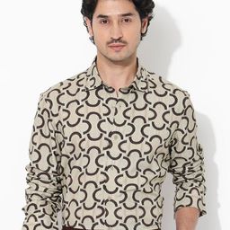 RARE RABBIT Men Cason Regular Fit Abstract Printed Opaque Shirt-picture-36