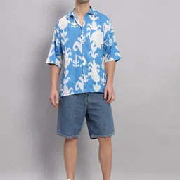 HANDICRAFT PALACE Men Comfort Ethnic Motifs Printed Cotton Oversized Casual Shirt-image-62