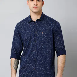 Cantabil Abstract Printed Comfort Cotton Casual Shirt-image-6