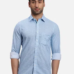 ColorPlus Abstract Printed Spread Collar Regular Fit Shirt-image-65