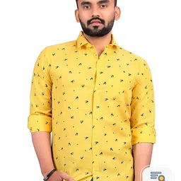 Bought First Premium Opaque Floral Printed Organic Cotton Casual Shirt-image-93