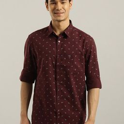 Indian Terrain Chiseled Floral Printed Pure Cotton Slim Fit Casual Shirt-image-9