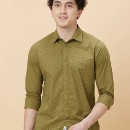 Being Human Slim Fit Conversational Print Spread Collar Long Sleeves Casual Shirt-image-60