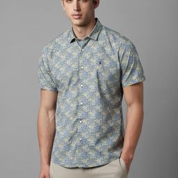 Louis Philippe Jeans Slim Fit Floral Printed Pure Cotton Casual Shirt-image-89