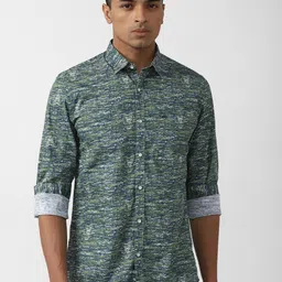 Peter England Casuals Slim Fit Abstract Printed Pure Cotton Shirt-image-39