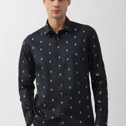SIMON CARTER LONDON Slim Fit Opaque Conversational Printed Pure Cotton Casual Shirt-picture-1