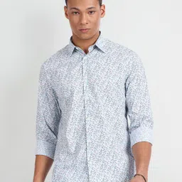 Flying Machine Slim Fit Opaque Printed Casual Shirt-picture-46