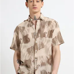 Banana Club Classic Slim Fit Abstract Printed Casual Shirt-image-16