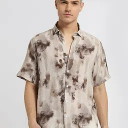 Banana Club Classic Slim Fit Abstract Printed Casual Shirt-image-79