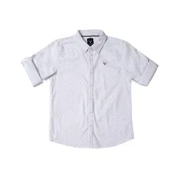 Allen Solly Junior Boys Slim Fit Opaque Printed Casual Shirt-picture-21