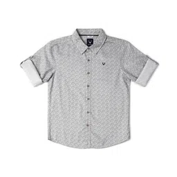 Allen Solly Junior Boys Micro Ditsy Printed Slim Fit Opaque Casual Shirt-image-52