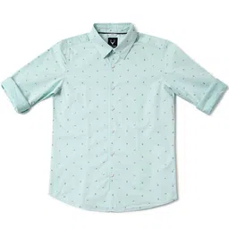 Allen Solly Junior Boys Slim Fit Opaque Printed Casual Shirt-picture-9