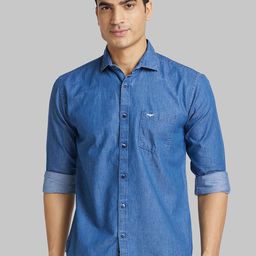 Park Avenue Spread Collar Long Sleeves Regular Fit Cotton Formal Shirt-image-81