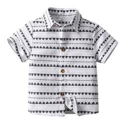 StyleCast Boys Grey Geometric Printed Casual Shirt-image-0