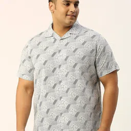 Sztori Plus Size Classic Ethnic Motifs Printed Pure Cotton Casual Shirt-image-36