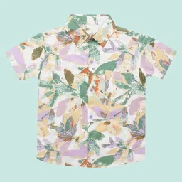 Superminis Boys Relaxed Abstract Printed Casual Shirt-50