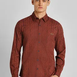 Peter England Casuals Printed Pure Cotton Casual Shirt-image-91