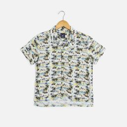 Allen Solly Junior Boys Opaque Printed Casual Shirt-image-75