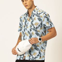 Thomas Scott Men Premium Floral Printed Spread Collar Casual Shirt-image-54