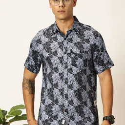Thomas Scott Men Premium Floral Opaque Printed Casual Shirt-image-100