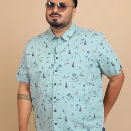 HIGHLANDER Men Plus Size Conversational Printed Casual Shirt-image-26