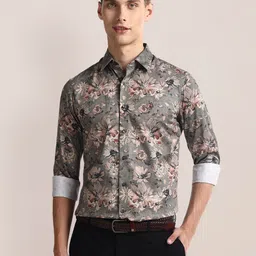 U.S. Polo Assn. Floral Printed Tailored Fit Pure Cotton Casual Shirt-picture-3