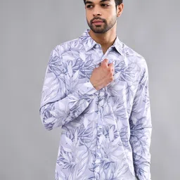 DEZANO Modern Regular Fit Floral Printed Spread Collar Casual Shirt-picture-9