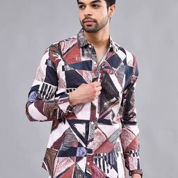 DEZANO Modern Abstract Printed Casual Shirt-image-32