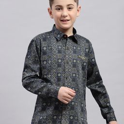 Monte Carlo Boys Ethnic Motifs Printed Cotton Casual Shirt-picture-23
