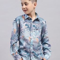 Monte Carlo Boys Floral Printed Cotton Casual Shirt-picture-57