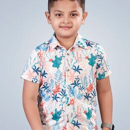 Lil Peacock Boys Floral Printed Casual Shirt-image-62