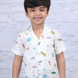 Polka Tots Boys Modern Conversational Printed Opaque Cotton Casual Shirt-image-90