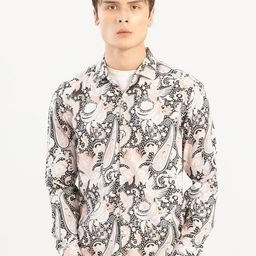 Snitch Slim Fit Floral Printed Spread Collar Casual Shirt-image-16