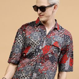 Rigo Slim Fit Printed Casual Shirt-image-82