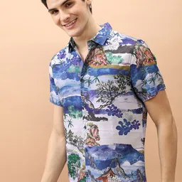KETCH Slim Fit Graphic Printed Casual Shirt-image-28