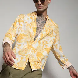 Campus Sutra Men Comfort Botanical Printed Casual Shirt-image-98