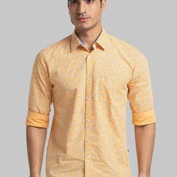 Parx Slim Fit Floral Printed Spread Collar Long Sleeves Casual Shirt-image-98