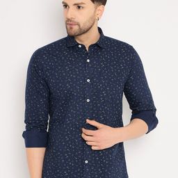 Duke Spread Collar Slim Fit Floral Cotton Opaque Printed Casual Shirt-image-67