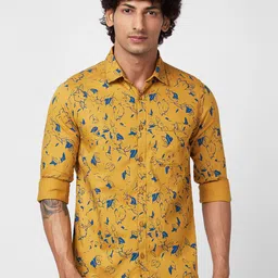 SPYKAR Slim Fit Floral Abstract Printed Cotton Casual Shirt-image-13