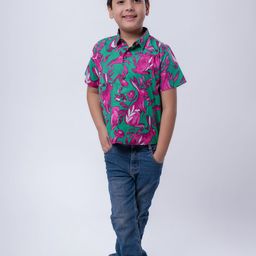 MASU LIVING Boys Comfort Floral Opaque Printed Cotton Casual Shirt-picture-28