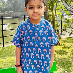 MASU LIVING Boys Comfort Floral Opaque Printed Cotton Casual Shirt-picture-23